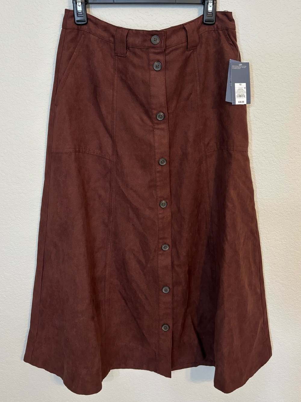 Women's Faux Suede Midi A-Line Skirt - Universal Thread™
Brown Green 10